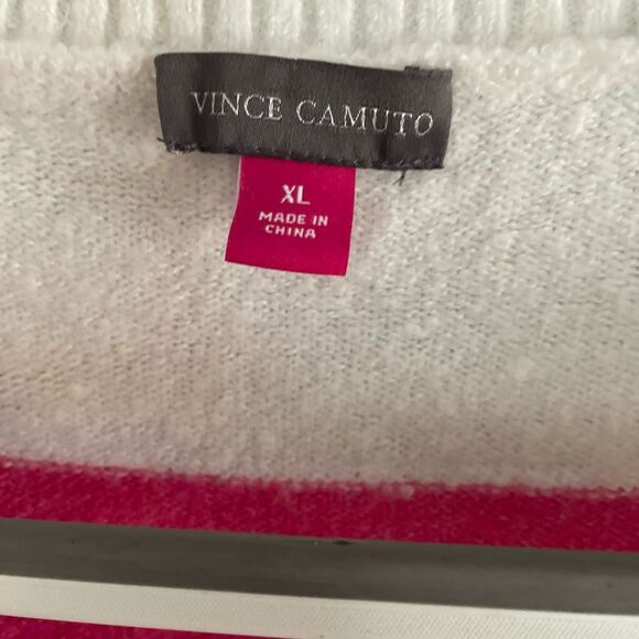 Vince Camuto sweater pink striped LSWT016 - Picture 3 of 4